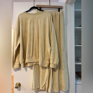 SOLAI - terry oversized pullover and pants set